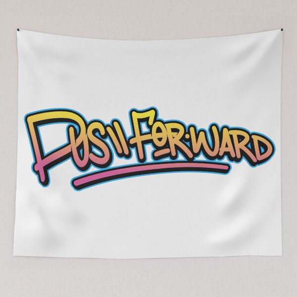 Item preview, Push Forward Graffiti Sticker – Motivational Urban Art for Progress designed and sold by PigpanStickerrr.