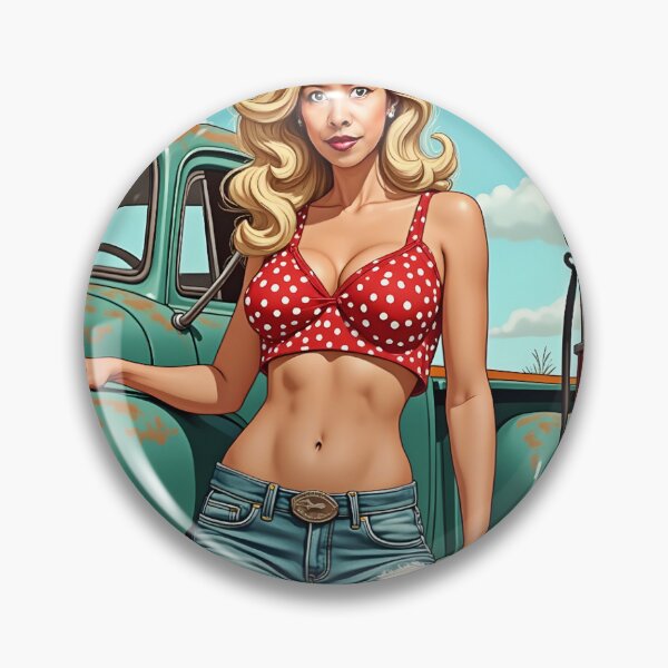 Item preview, Retro, Sexy, 1960's, Slim, Beautiful, Big Busted Girl and Her Truck designed and sold by Huskyyy Designs.