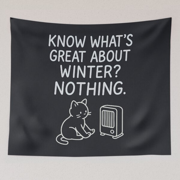 Item preview, Funny Winter Hater Cat Heater  designed and sold by HowToCanadian.