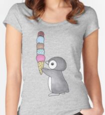 Ice Cream Penguin Women's Fitted Scoop T-Shirt