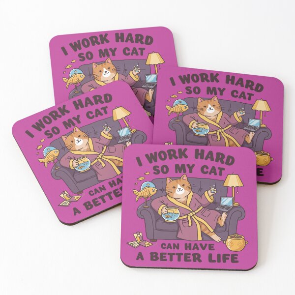 Item preview, I Work Hard So My Cat Can Have a Better Life Shirt – Funny Pet Parent Tee – Cat Lover Work designed and sold by Collision19.