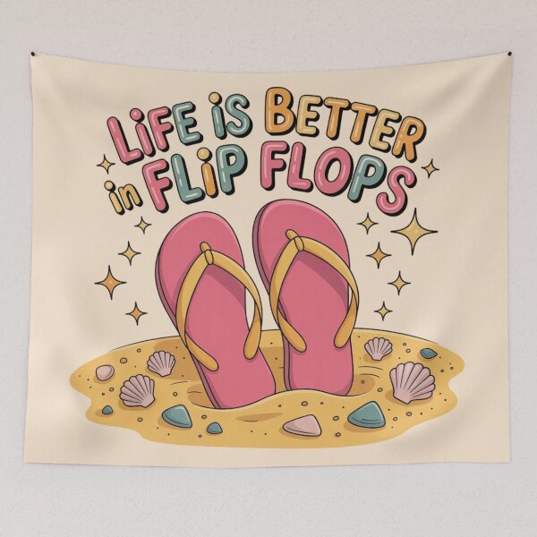 Item preview, LIFE IS BETTER IN FLIP FLOPS designed and sold by 123ks.