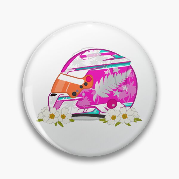 Item preview, Liam Lawson 2025 Miami Helmet With Flowers designed and sold by OriDraws.