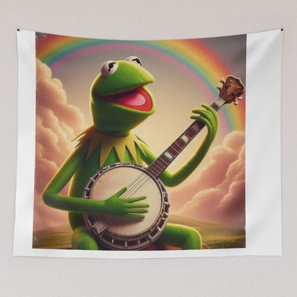 Item preview, Cute Kermit Rainbow Connection: A Journey through Muppetry" designed and sold by Obinne.