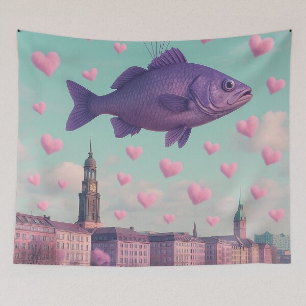 Item preview, Flying fish over Hamburg designed and sold by Mauswohn.