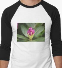 Pink Flower Close Up Men's Baseball ¾ T-Shirt