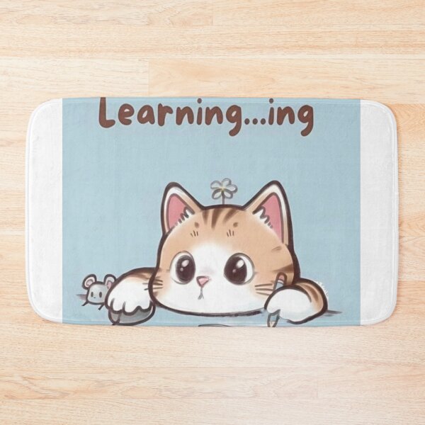 Item preview, cute learning cat drawing designed and sold by NivyasArtistry.