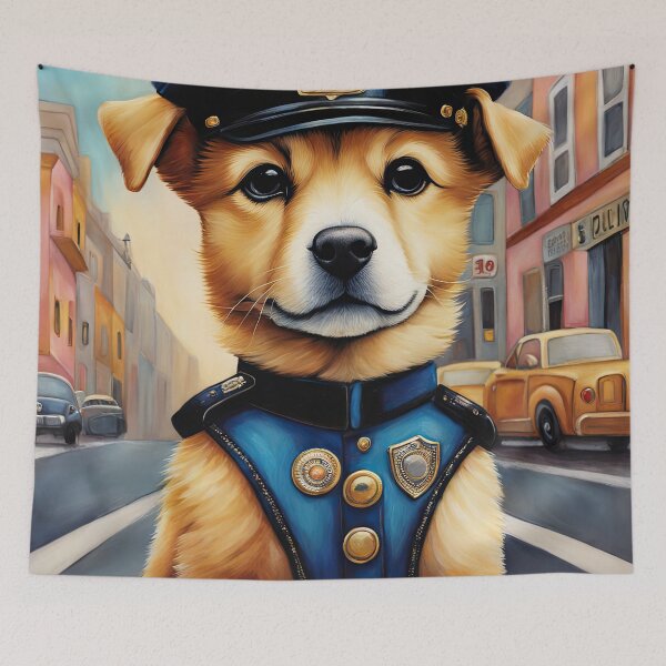 Item preview, Puppy as a policeman designed and sold by Colin Bentham.