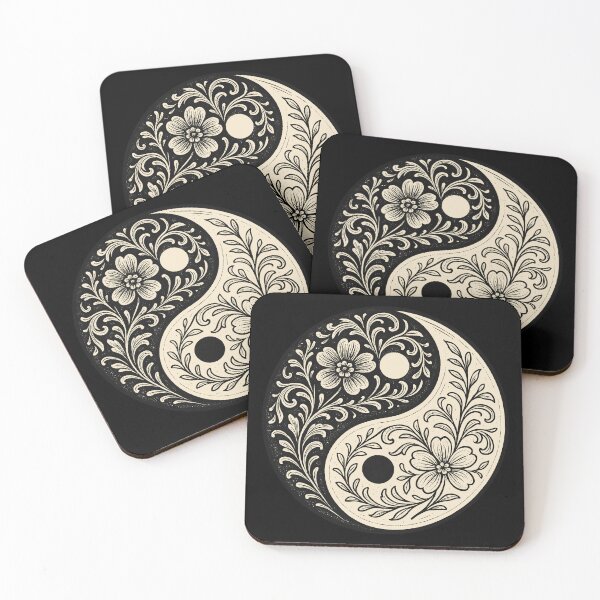 Item preview, Yin Yang Blooming Flowers | Obsidian  designed and sold by Daniel Watts.