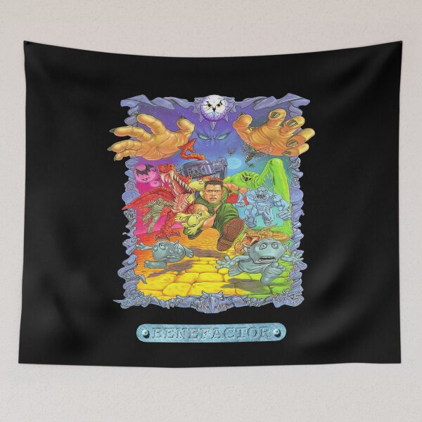 Item preview, Benefactor Retro Game Cover Art Amiga designed and sold by Retr0Tshirts.