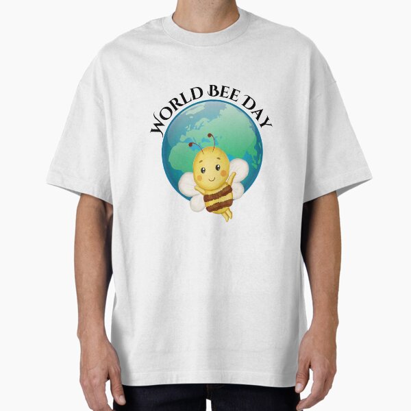 Item preview, World Bee Day (black text) designed and sold by ClickATee Store .