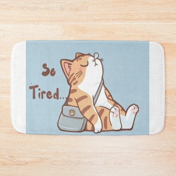 Item preview, cute tired cat drawing designed and sold by NivyasArtistry.