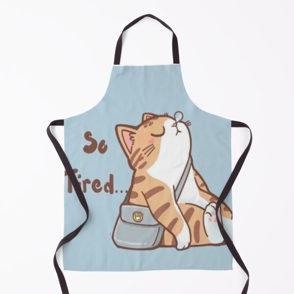 Item preview, cute tired cat drawing designed and sold by NivyasArtistry.