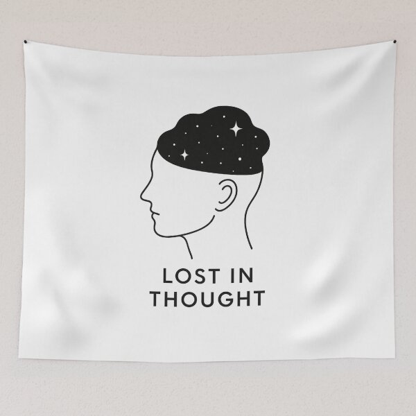 Item preview, Lost in Thought – Minimalist Mind Illustration designed and sold by Sara Raad.