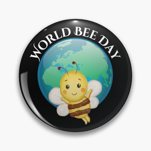 Item preview, Copy of World Bee Day (white text) designed and sold by ClickATee Store .