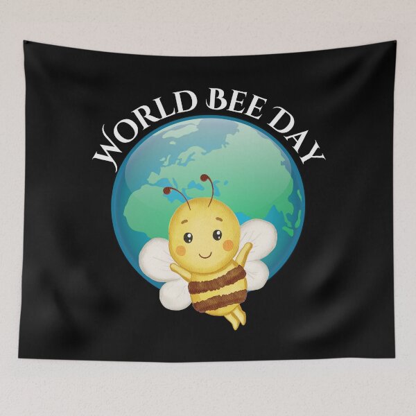 Item preview, Copy of World Bee Day (white text) designed and sold by ClickATee Store .
