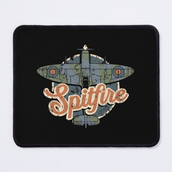 Item preview, Vintage RAF Spitfire WW2 Fighter Plane Union Jack Flag designed and sold by SilverfireArt.