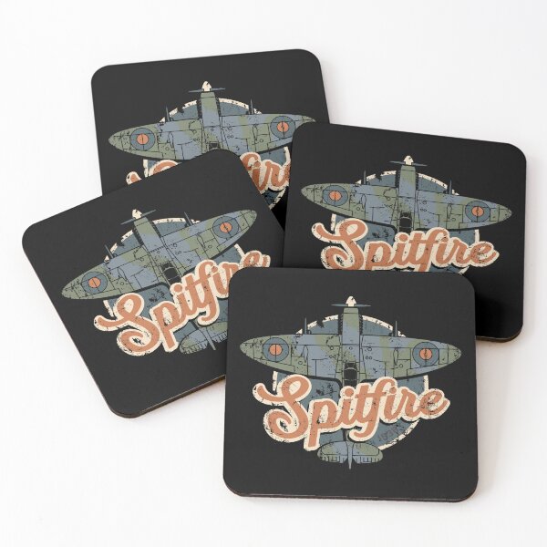 Item preview, Vintage RAF Spitfire WW2 Fighter Plane Union Jack Flag designed and sold by SilverfireArt.
