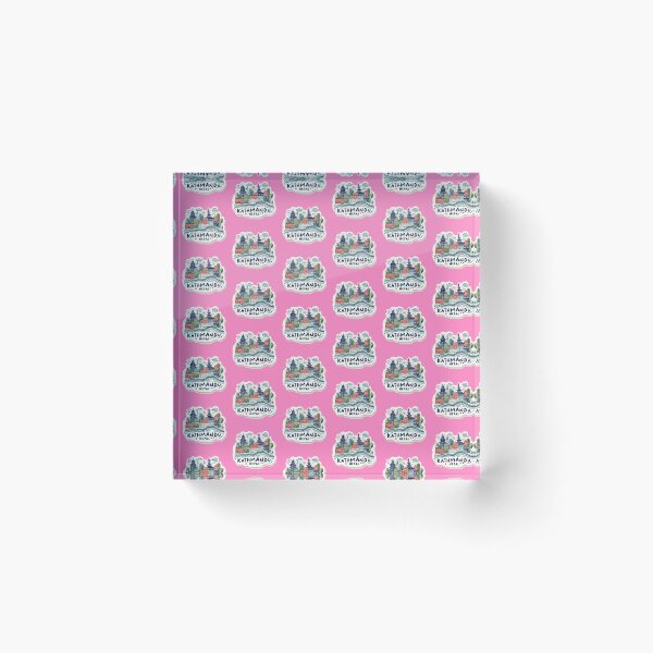 Item preview,  Kathmandu Nepal Minimalist Watercolor Cityscape Sticker,   designed and sold by PaintMeWorld.