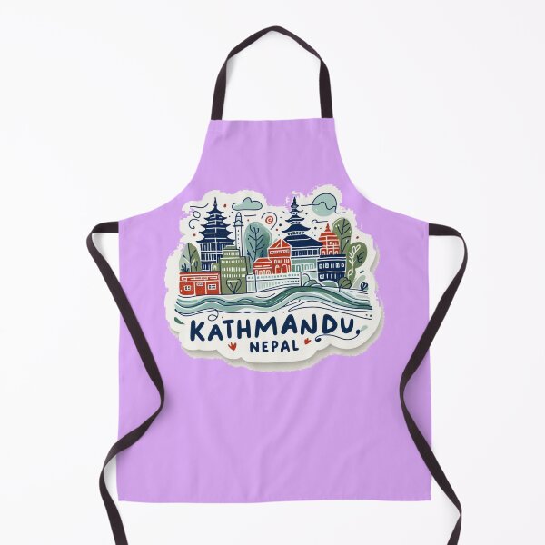 Item preview, Kathmandu Nepal Minimalist Watercolor Cityscape Sticker, designed and sold by PaintMeWorld.