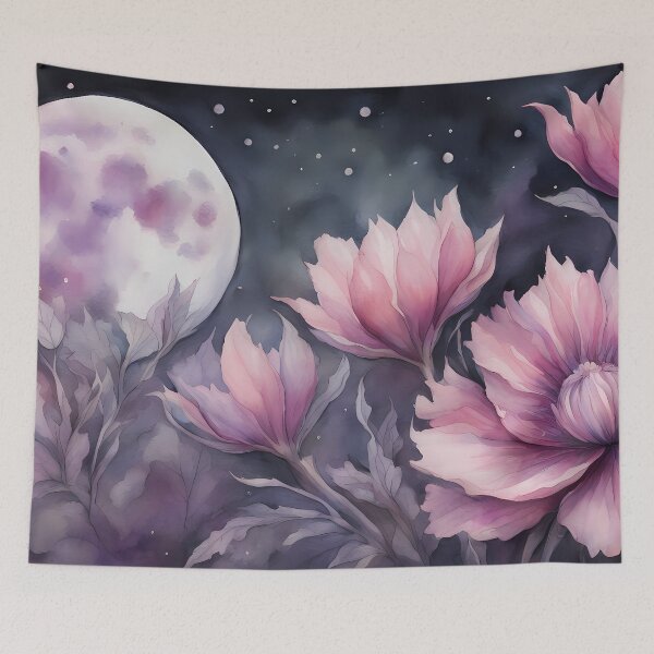 Item preview, Pink Moon Flowers designed and sold by CalmnessbyChoice.