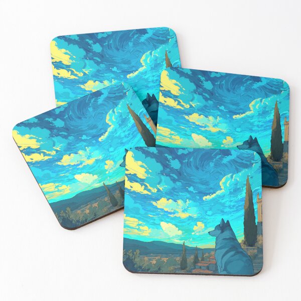 Item preview, Pomsky Starry Sky Painterly Art designed and sold by Torii Studio.