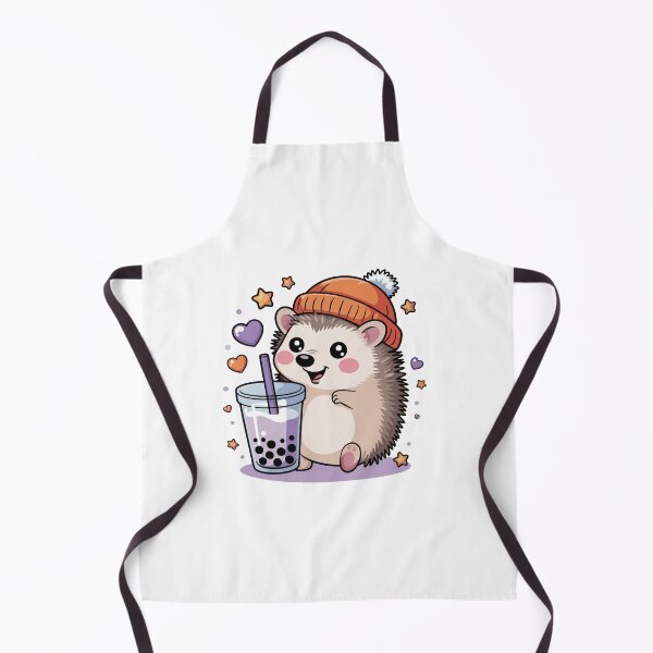 Item preview, cute hedgehog with bubble tea designed and sold by jkrphoto.