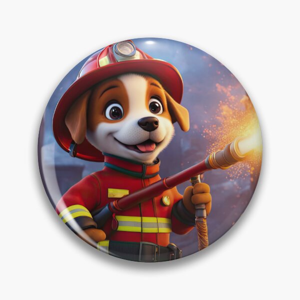 Item preview, Puppy as a fireman holding a hosepipe directing water to a fire designed and sold by Colin Bentham.