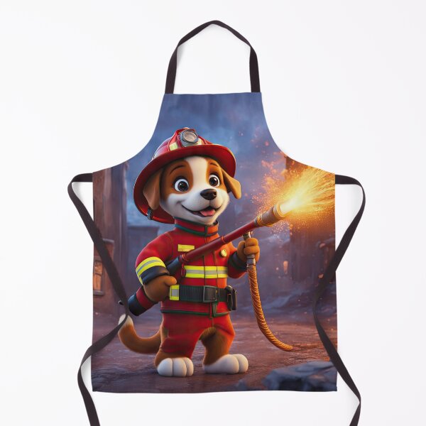Item preview, Puppy as a fireman holding a hosepipe directing water to a fire designed and sold by Colin Bentham.