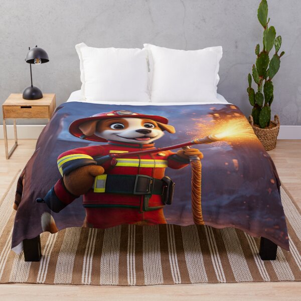 Item preview, Puppy as a fireman holding a hosepipe directing water to a fire designed and sold by Colin Bentham.