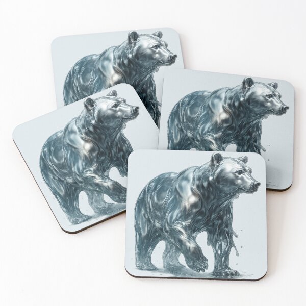 Item preview, Liquid Chrome Bear - Metal + Water Series (6/29)  designed and sold by RinWinArts.