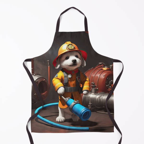 Item preview, Puppy as a fireman holding a hosepipe directing water to a fire designed and sold by Colin Bentham.