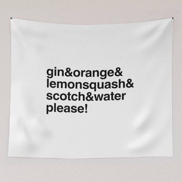 Item preview, Gin Orange Lemon Squash Scotch Water Fawlty Towers designed and sold by w1ckerman.