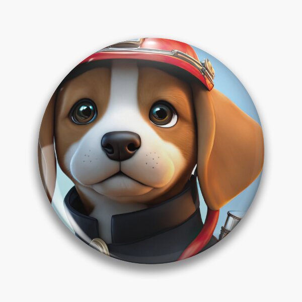Item preview, Puppy as a fireman holding a hosepipe directing water to a fire designed and sold by Colin Bentham.