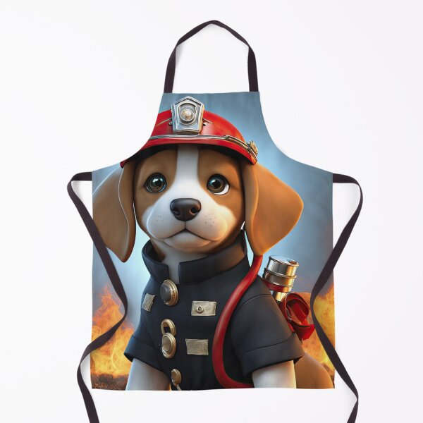 Item preview, Puppy as a fireman holding a hosepipe directing water to a fire designed and sold by Colin Bentham.