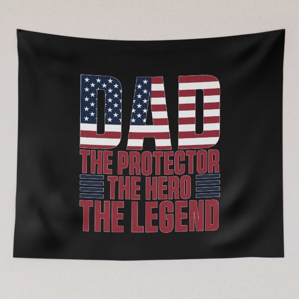 Item preview, Funny Dad The Protector Hero Legend American Flag Dad Father's Day designed and sold by 07Art.