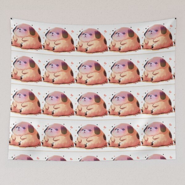 Item preview, cute fatty dog drawing designed and sold by NivyasArtistry.