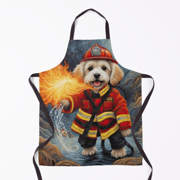 Item preview, Puppy as a fireman holding a hosepipe directing water to a fire designed and sold by Colin Bentham.