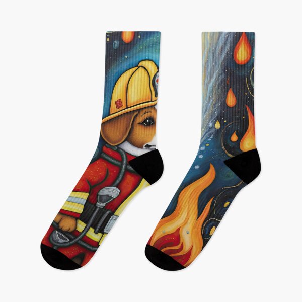 Item preview, Puppy as a fireman holding a hosepipe directing water to a fire designed and sold by Colin Bentham.