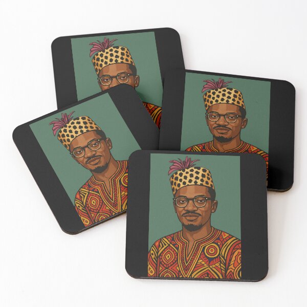 Item preview, Patrice Lumumba African fabric Modern Pan African portrait designed and sold by Youngkev-arts.