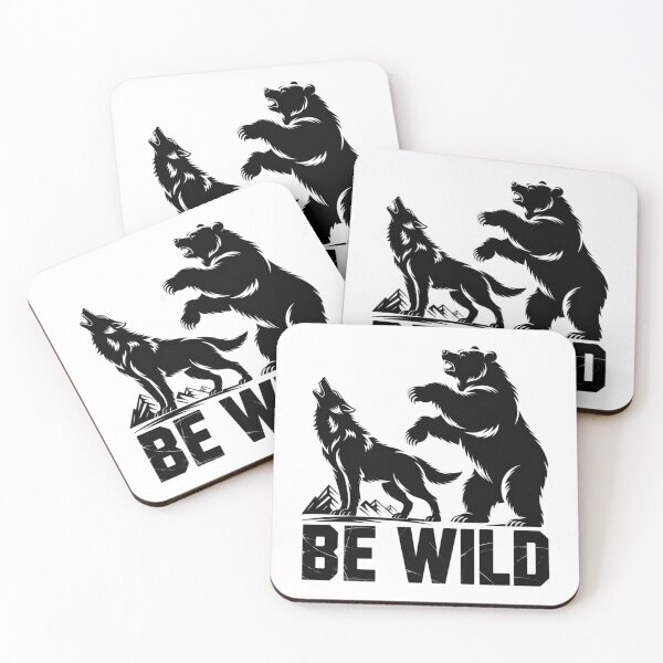 Item preview, Be Wild | Bear and Wolf designed and sold by NicolasGlowArt.