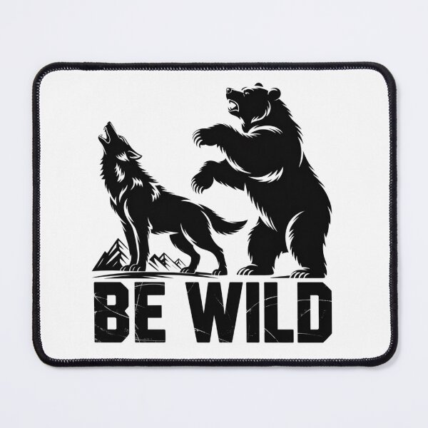 Item preview, Be Wild | Bear and Wolf designed and sold by NicolasGlowArt.