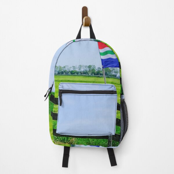 Item preview, Flag Groningen flying in rural landscape designed and sold by Photopat.