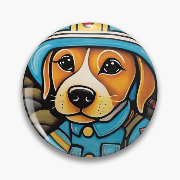 Item preview, Puppy as a fireman holding a hosepipe directing water to a fire designed and sold by Colin Bentham.
