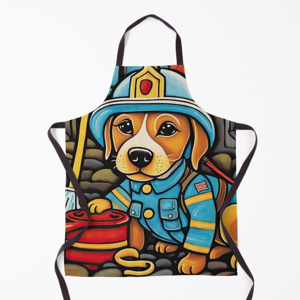 Item preview, Puppy as a fireman holding a hosepipe directing water to a fire designed and sold by Colin Bentham.