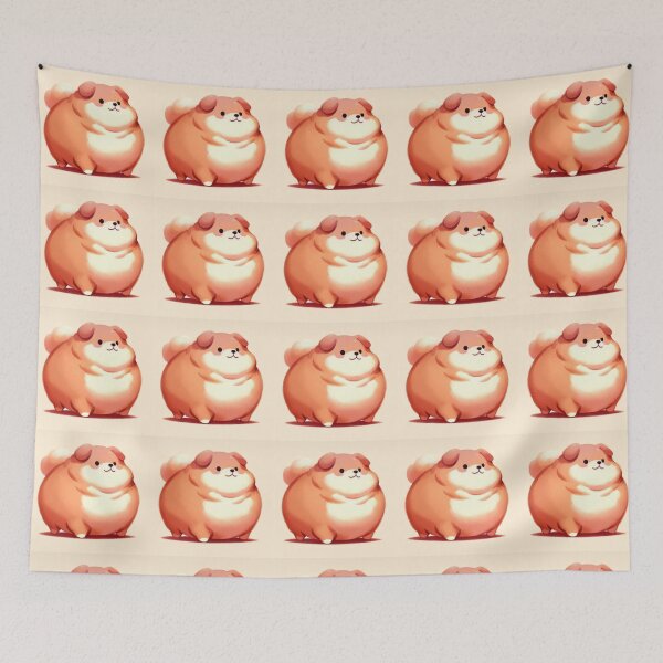 Item preview, cute fluffy dog drawing designed and sold by NivyasArtistry.