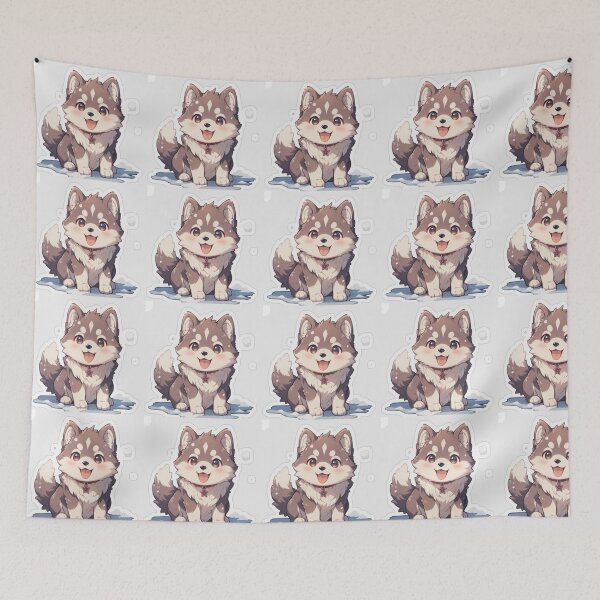 Item preview, cute husky dog drawing designed and sold by NivyasArtistry.