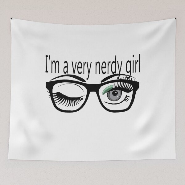 Item preview, I'm a Very Nerdy Girl with Green Eye Shadow designed and sold by Swigalicious.