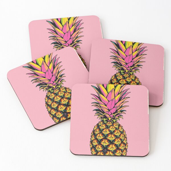 Item preview, Pineapple Pop Art – Retro Fruit Poster on Pink designed and sold by MooLaLa.Store.