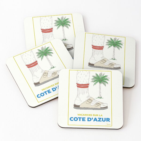 Aperçu de l'œuvre Claquettes chaussettes sur la côte d'azur créée et vendue par petiteToulon.